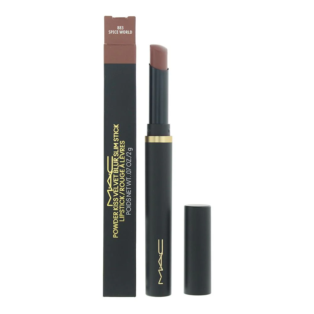 Mac Powder Kiss Velvet Blur Slim Stick 883 Spice World Lipstick 2g For Women