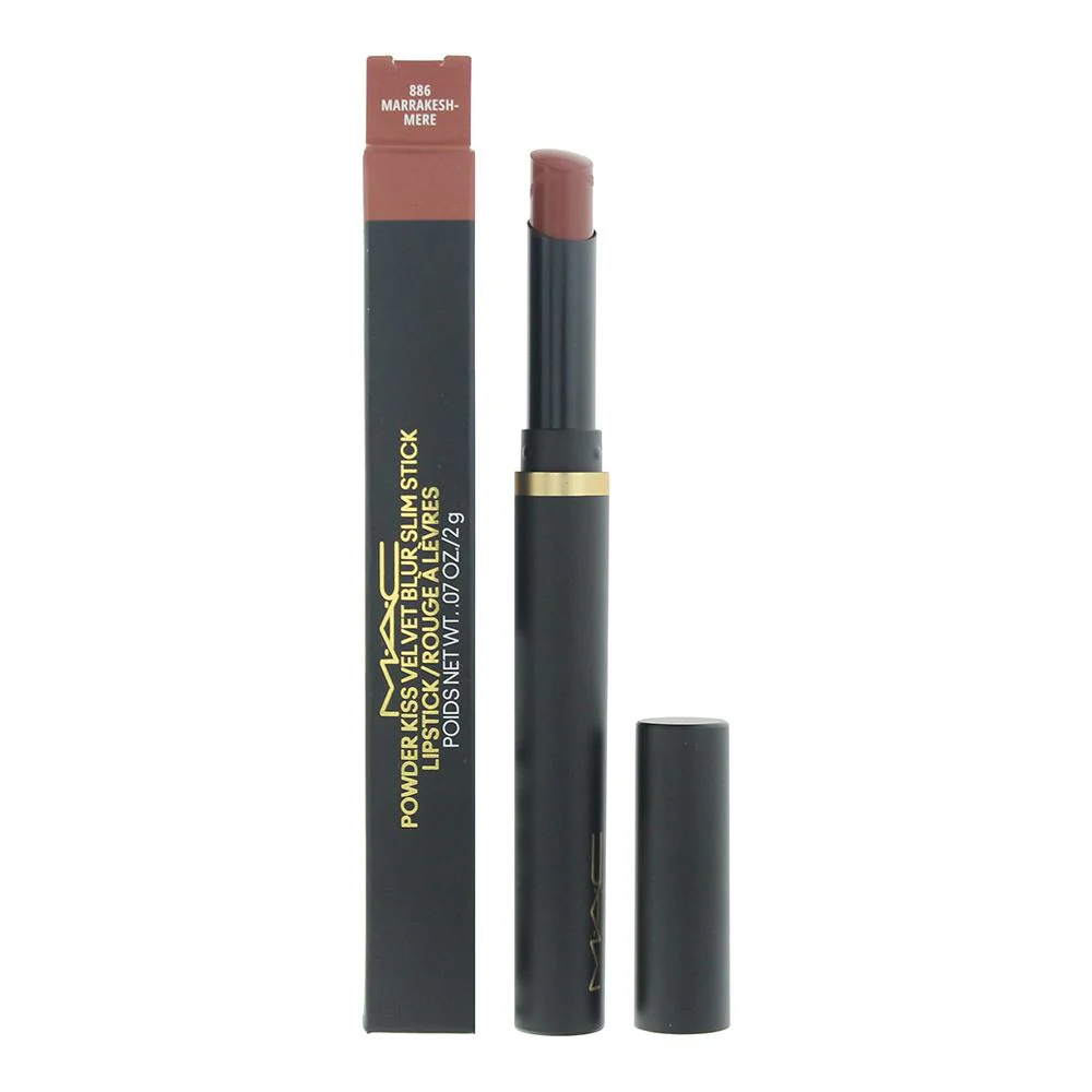 Mac Powder Kiss Velvet Blur Slim Stick 886 Marrakesh Mere Lipstick 2g For Women