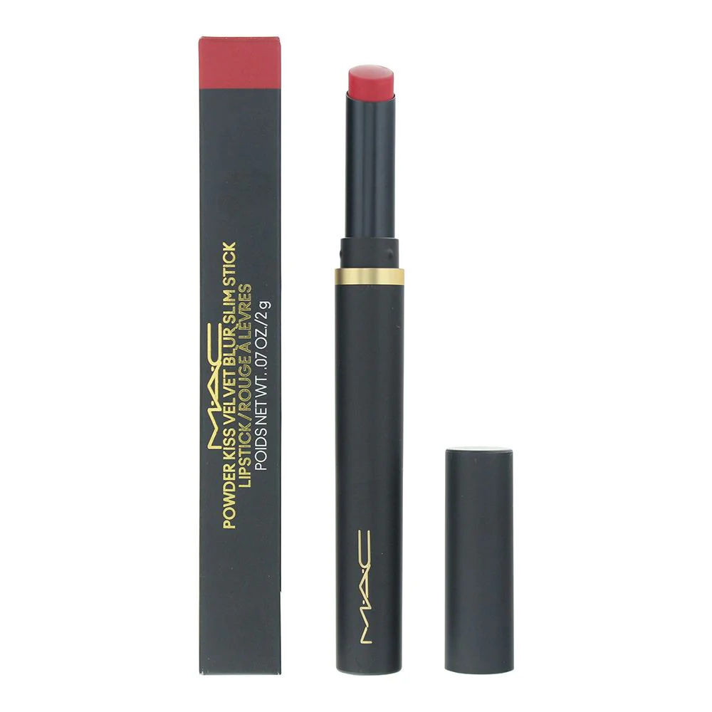 MAC Powder Kiss Velvet Blur Slim Stick 889 Ruby New Lipstick 2g For Women