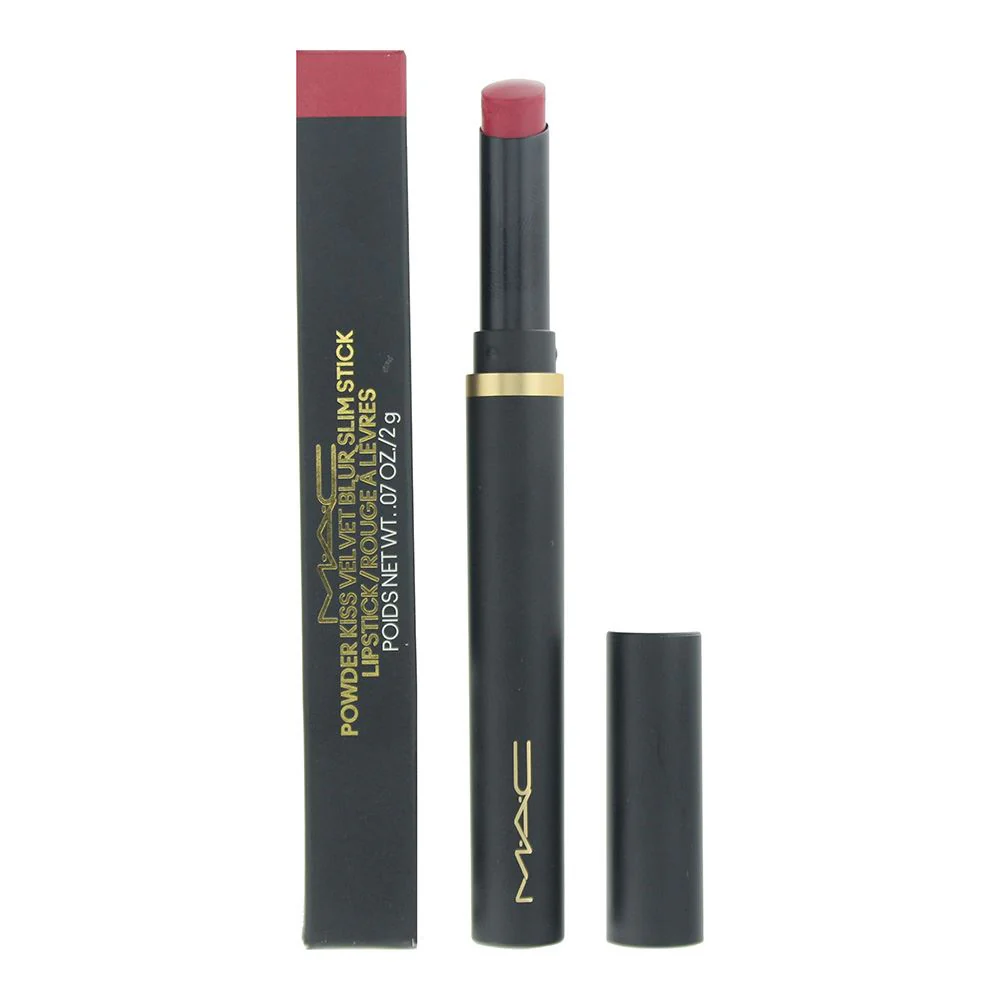 MAC Powder Kiss Velvet Blur Slim Stick 890 Wild Sumac Lipstick 2g For Women