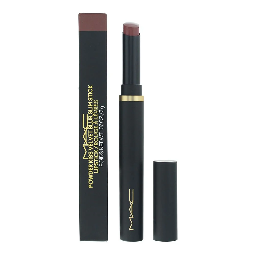 MAC Powder Kiss Velvet Blur Slim Stick 892 Over The Taupe Lipstick 2g For Women