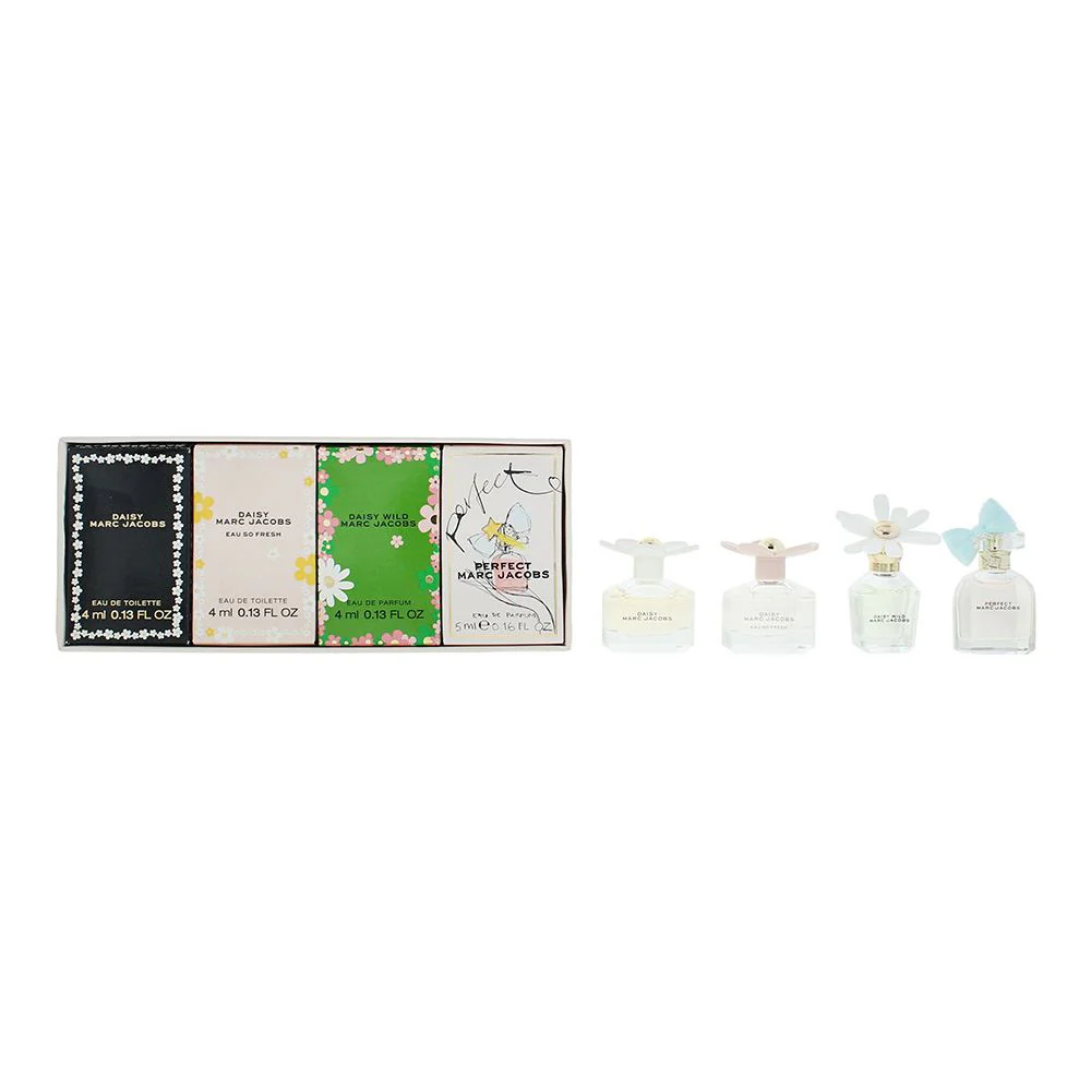 Marc Jacobs 4pc Mini Gift Set Daisy Wild & Perfect EDP/EDT for Women