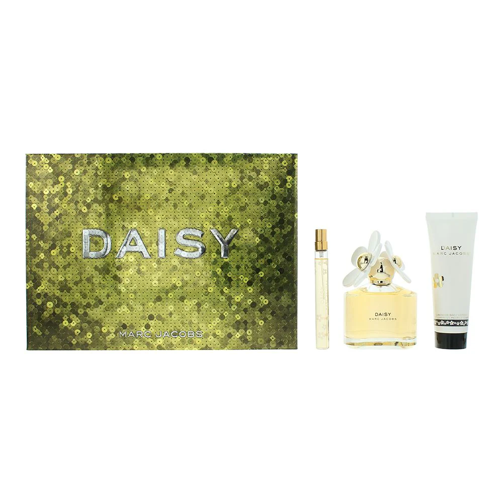 Marc Jacobs Daisy 3 Piece Gift Set: EDT 100ml - Body Lotion 75ml - E For Women