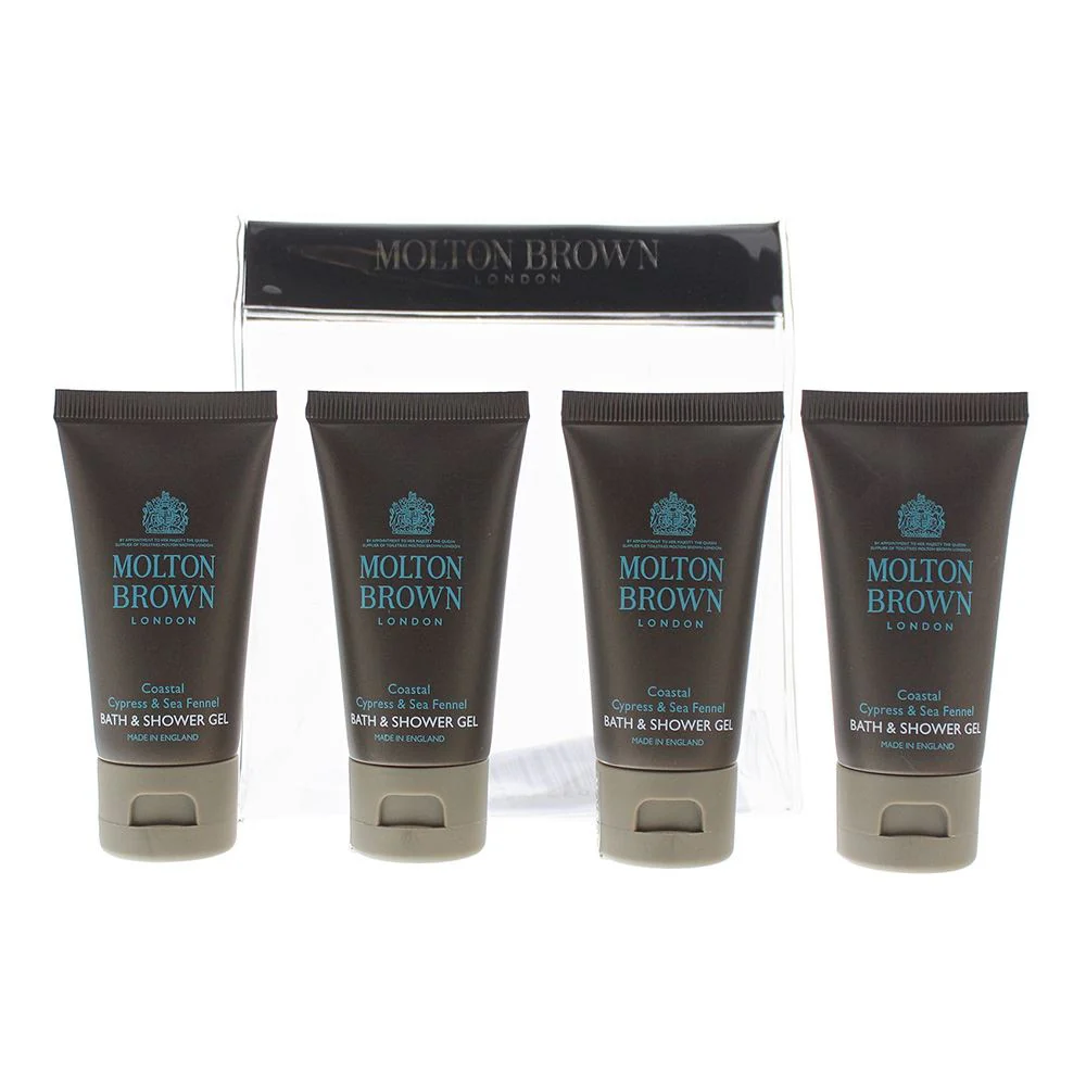 Molton Brown Coastal Cypress Sea Fennel 4 Piece Gift Set(Bath Shower Gel 4X30ml)