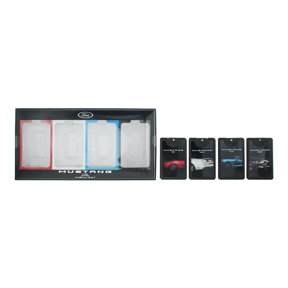 Mustang Pocketspray Coffret 4 Piece Gift Set: EDT 4 x 20ml For Men