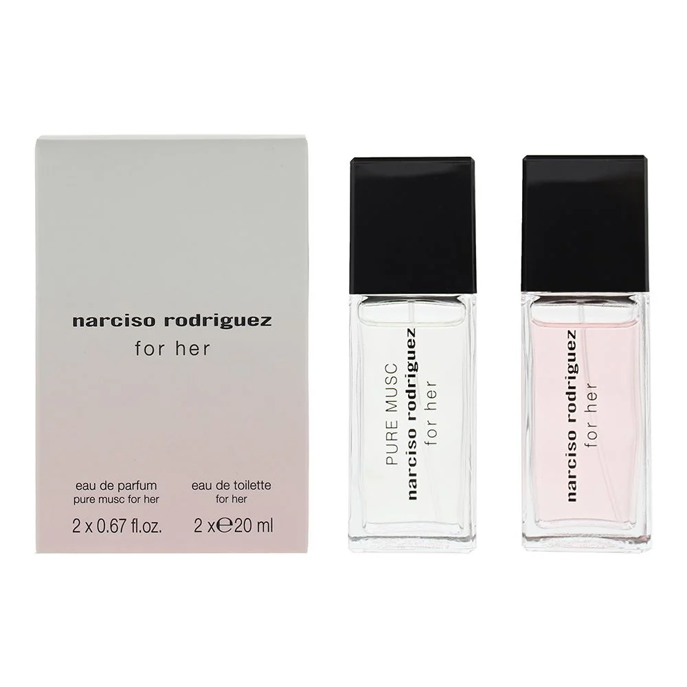 Narciso Rodriguez 2 Piece Gift Set: For Her EDT 20ml -For Her Pure Musc EDP 20ml