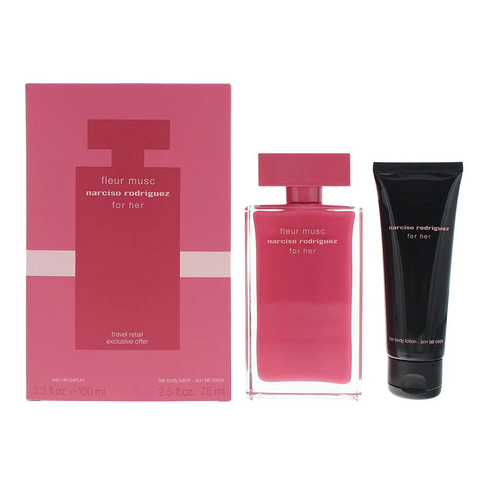Narciso Rodriguez Fleur Musc 2 Pcs EDP 100ml - Body Lotion 75ml For Women