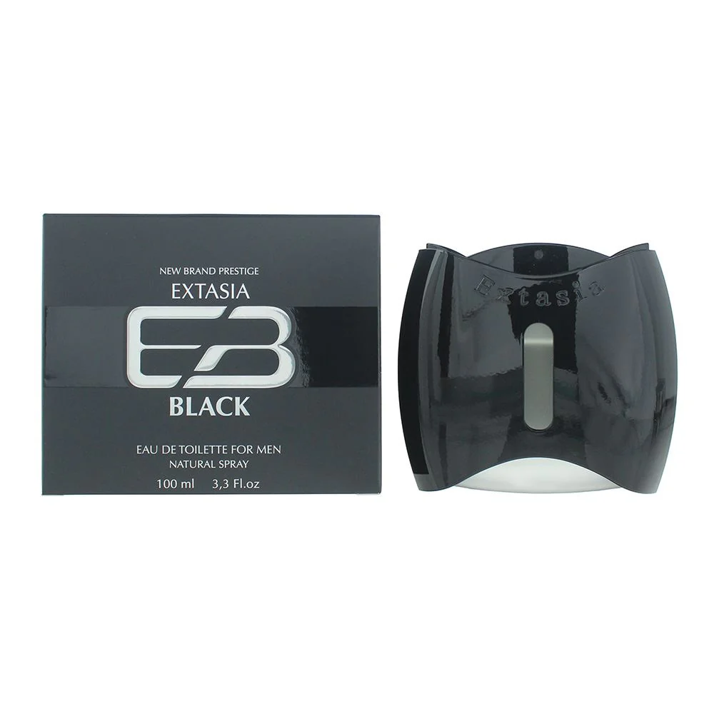 New Brand Extasia Black For Men Eau De Toilette 100ml For Men