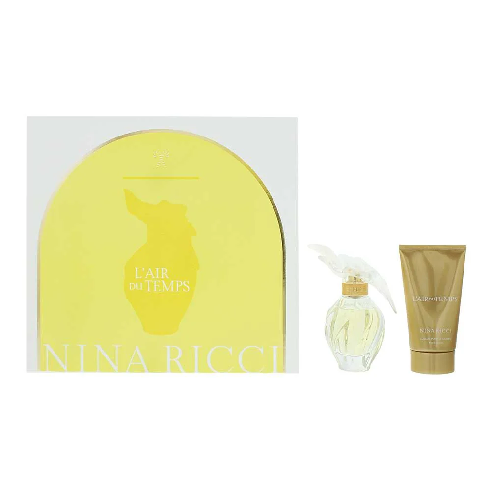 Nina Ricci L'air Du Temps 2 Piece Gift Set: EDT 50ml - Body Lotion 75m For Women