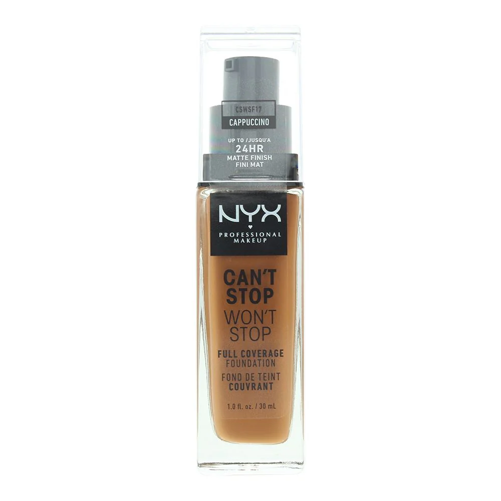 NYX Can't Stop Won't Stop 24H Full Coverage Cappuccino Foundation 30ml For Women