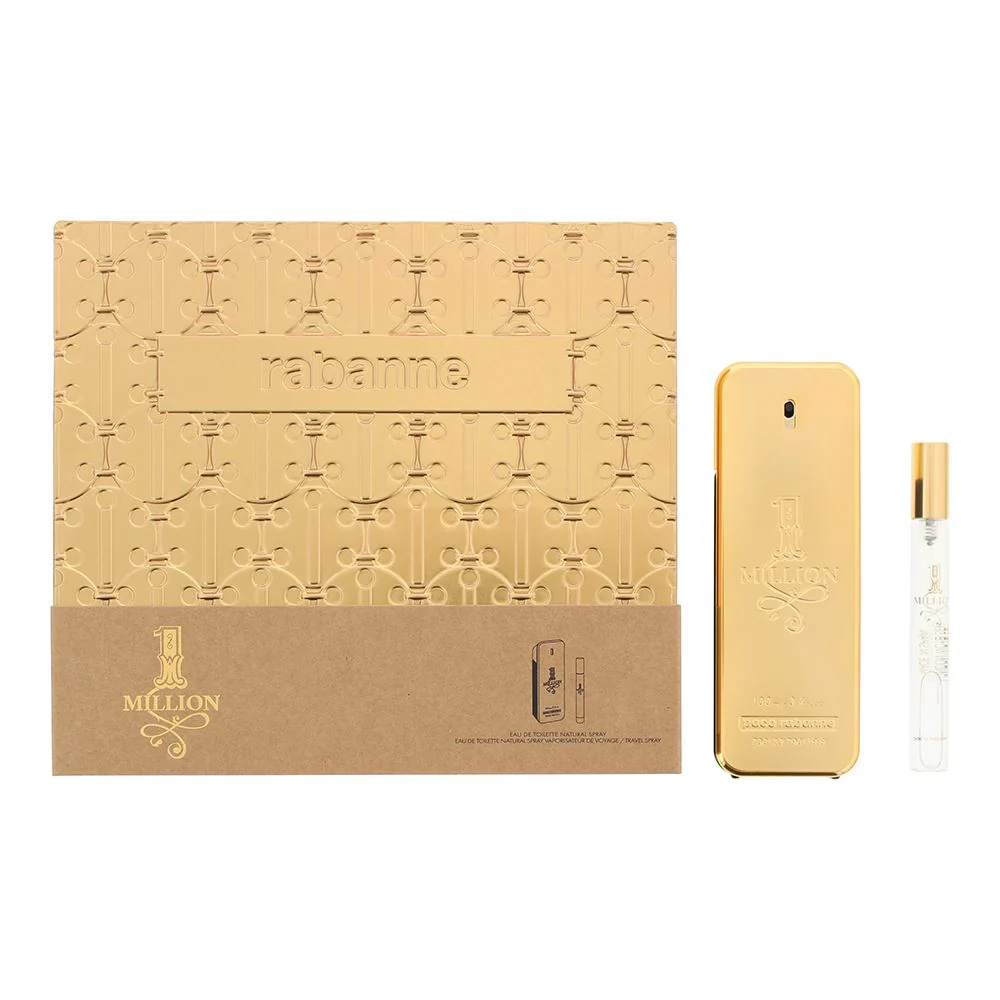 Paco Rabanne 1 Million 2 Piece Gift Set: EDT 100ml - EDT 10ml For Men