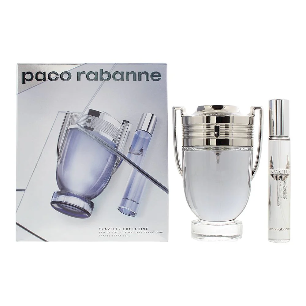 Paco Rabanne Invictus 2 Piece Gift Set For Men