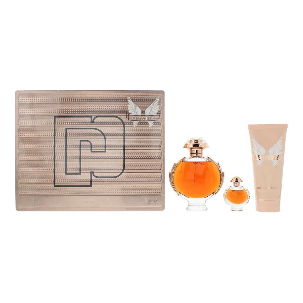 Paco Rabanne Olympea 3 Pc Set: EDP 80ml  Body Lotion 100ml  EDP 6ml Women