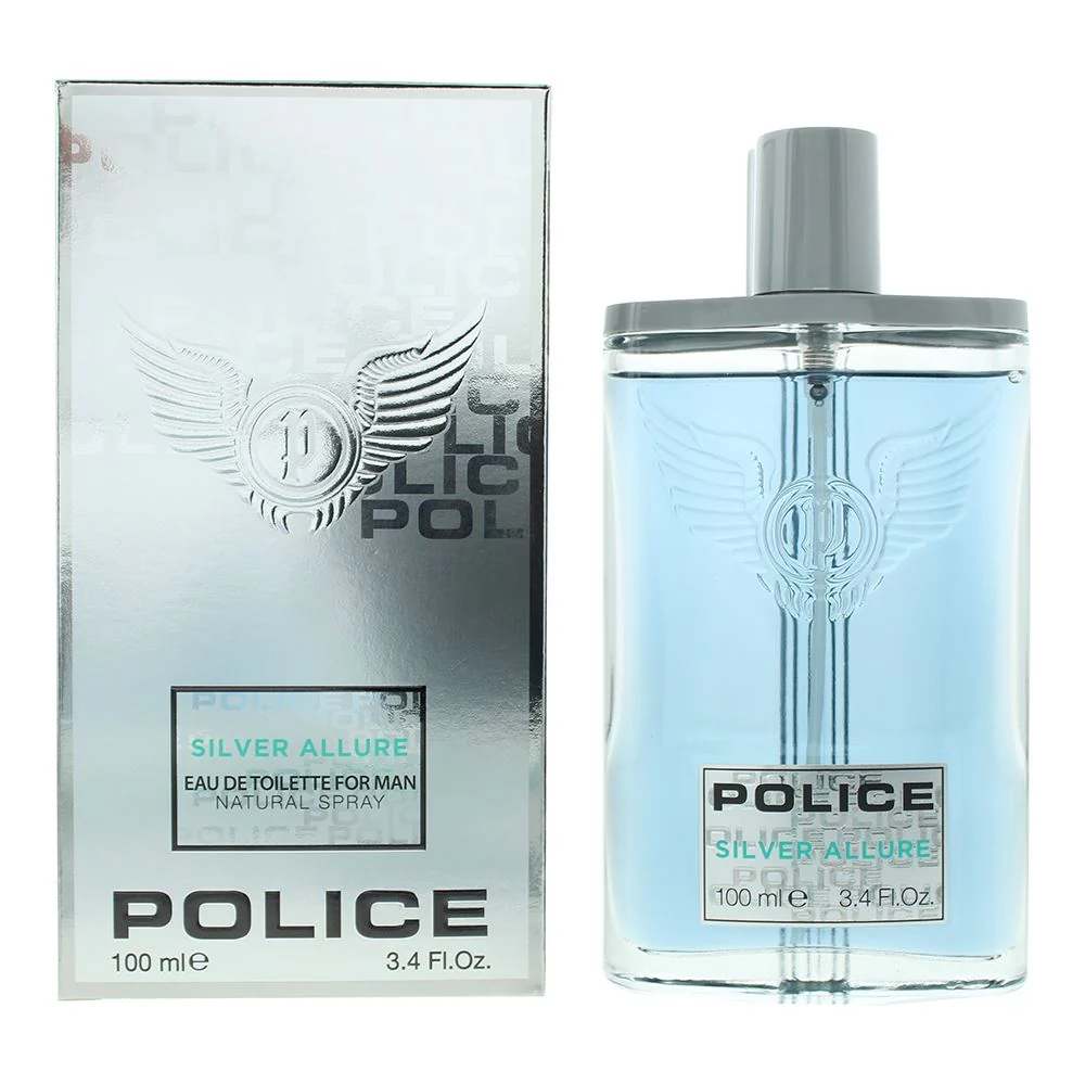 Police Silver Allure Eau de Toilette 100ml Spray For Men Brand NEW Him Brand NEW