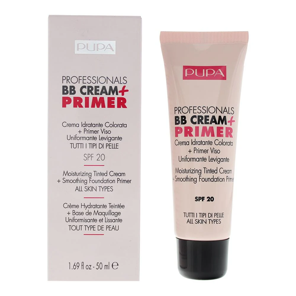 Pupa Professional BB Cream  Primer 001 Nude Tinted Cream 50ml All Skin Types