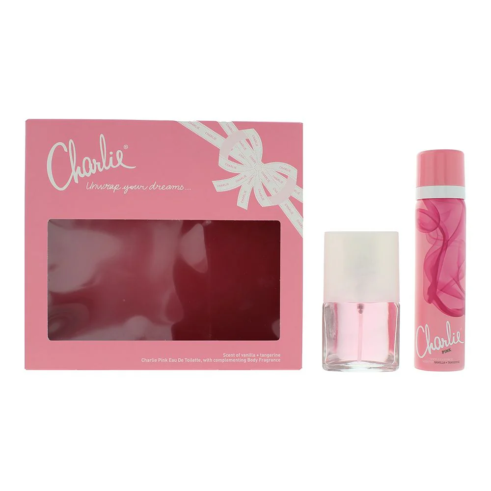 Revlon Charlie Pink 2 Piece Gift Set: EDT 30ml - Body Spray 75ml For Women