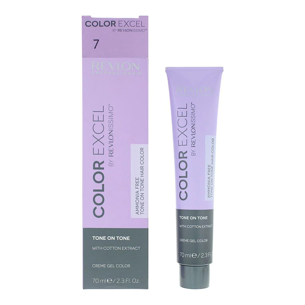 Revlon Color Excel 7 Medium Blonde Creme Gel Hair Colour 70ml For Women