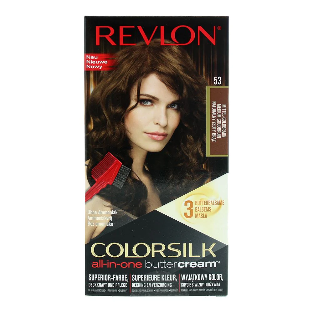 Revlon Colorsilk Buttercream Lasting Hair Color Medium Golden Brown 43g Women