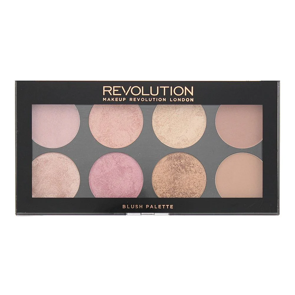 Revolution Blush Golden Sugar 2 Rose Gold Blush Palette 8 x 1.625g