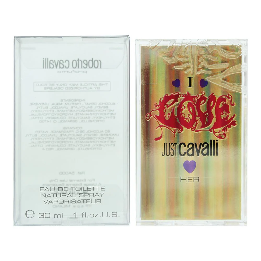 Roberto Cavalli Just Cavalli I Love Her Eau de Toilette 30ml Women Spray