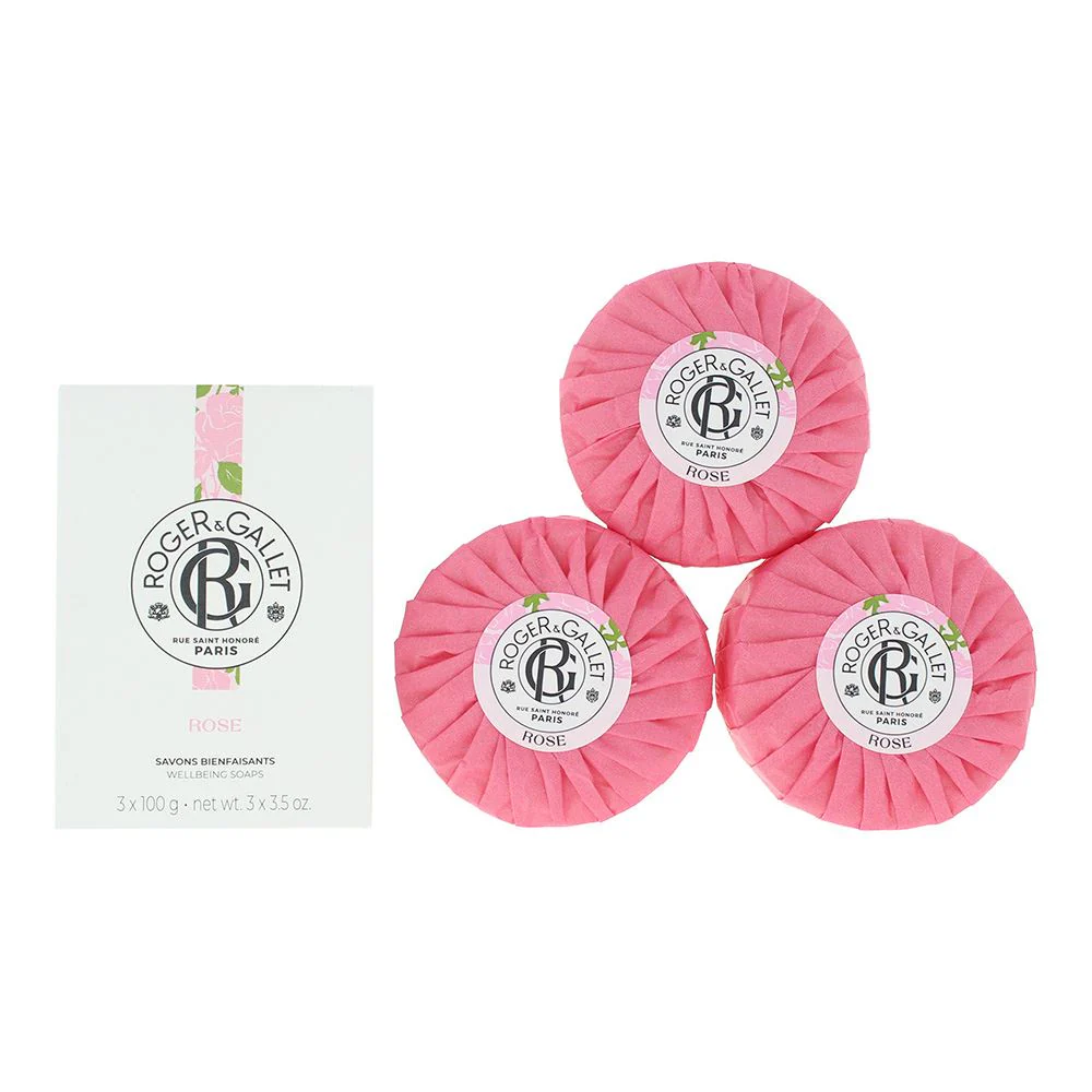 Roger & Gallet Rose 3 x Soap 100g For Unisex