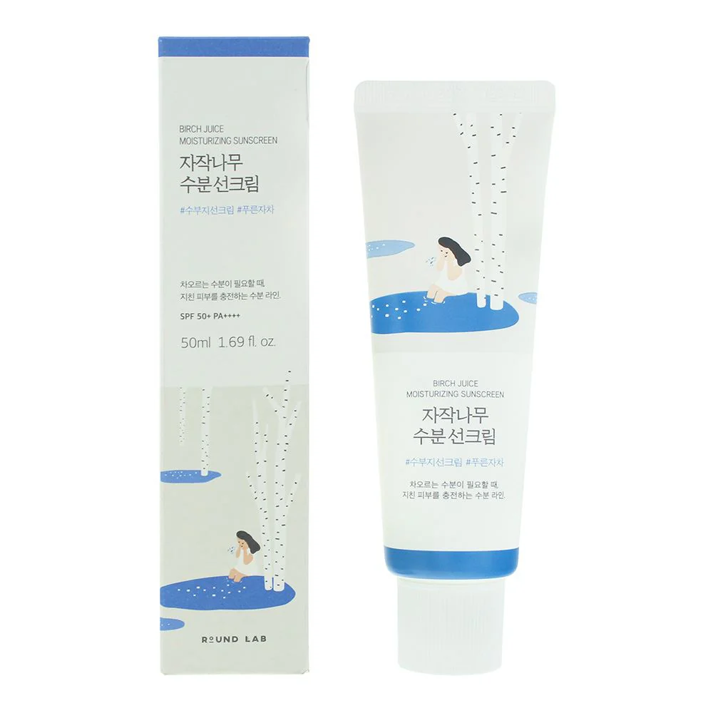 Round Lab Birch Juice Moisturising Spf 50 Sun Cream 50ml For Women