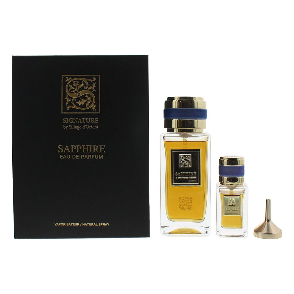 Signature Sillage D'Orient Saphire 2 Piece Gift Set (EDP 100ml EDP 15ml) Men