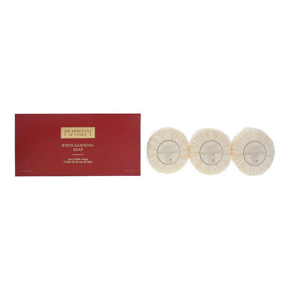 The Merchant of Venice White Gardenia Soap 3 x 100g Unisex