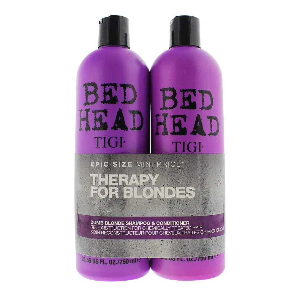 Tigi Bed Head Dumb Blonde Shampoo Conditioner 750ml Duo Pack For Women