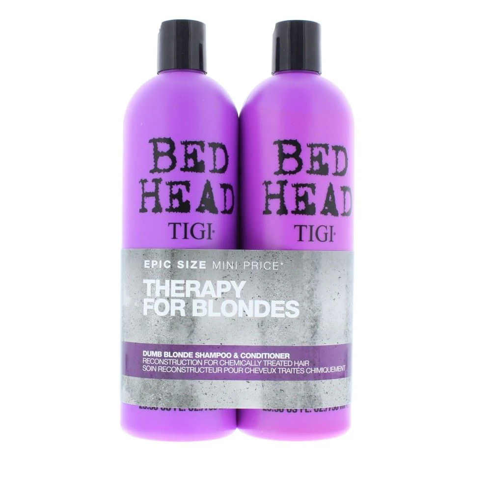 Tigi Bed Head Dumb Blonde Therapy For Blondes Duo Shampoo & Conditioner 750ml - Image 2