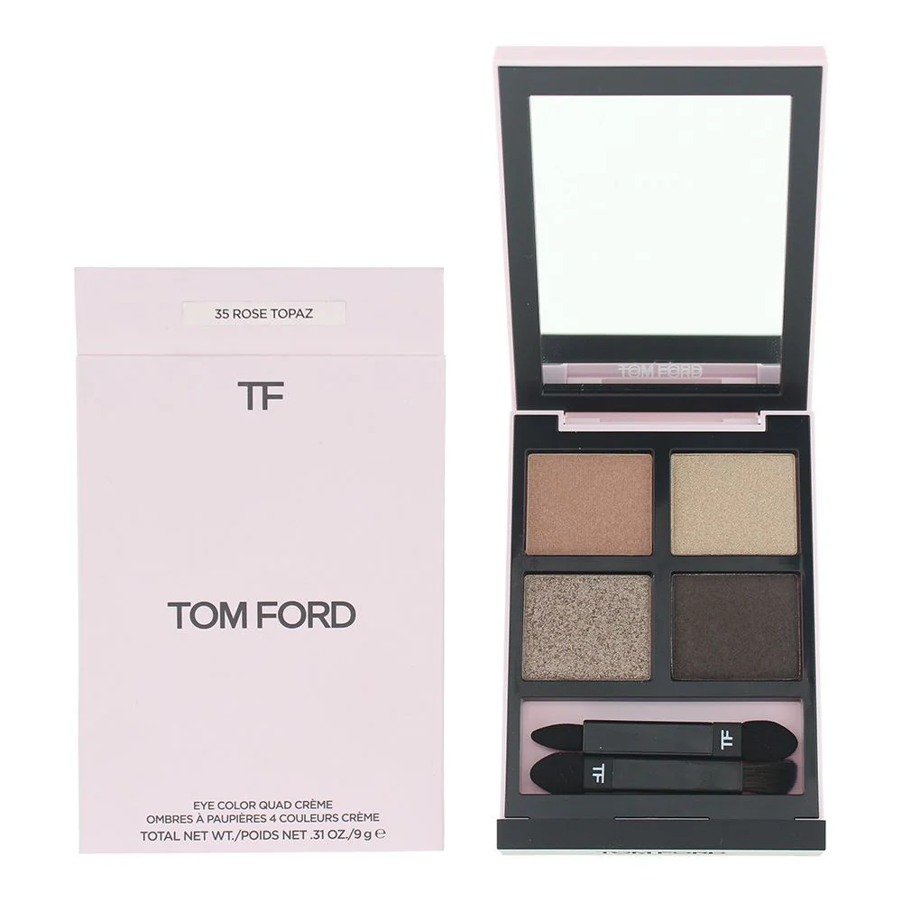 Tom Ford Eye Color Quad Creme 35 Rose Topaz Eyeshadow Palette 9g For Women