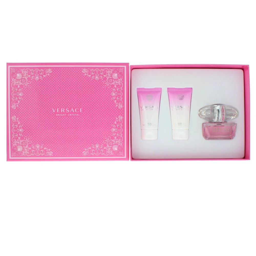 Versace Bright Crystal EDT 50ml & Body Lotion 50ml & Shower Gel 50ml