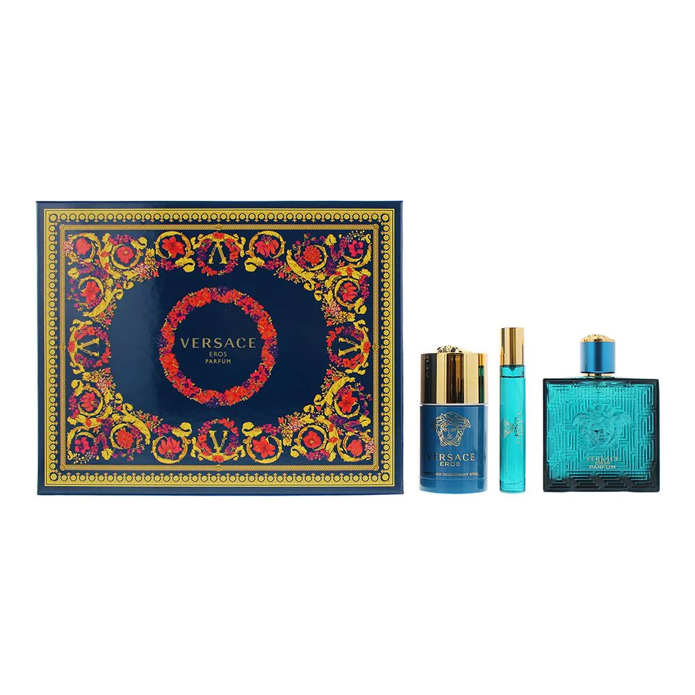 Versace Eros 3 Piece Gift Set For Men