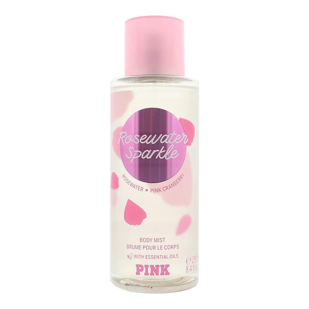 Victoria's Secret Pink Rosewater Sparkle Body Mist 250ml For Women