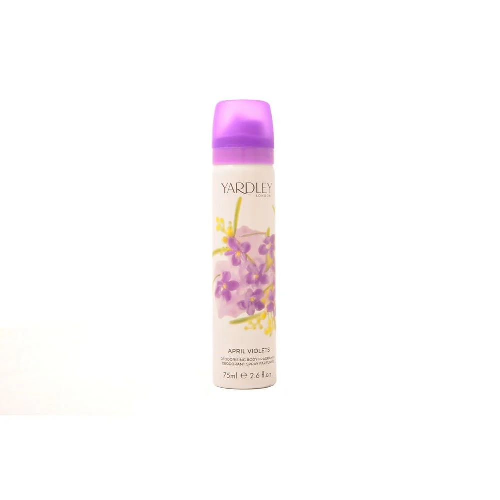 Yardley April Violets Body Spray Eau de Toilette 75ml Women Spray