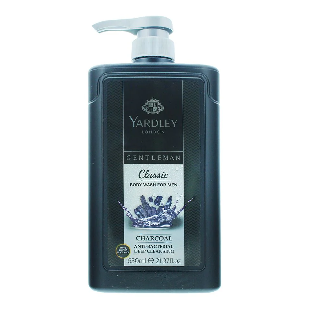 Yardley Gentleman Classic Charcoal Anti-Bacterial Body Wash 650ml Men
