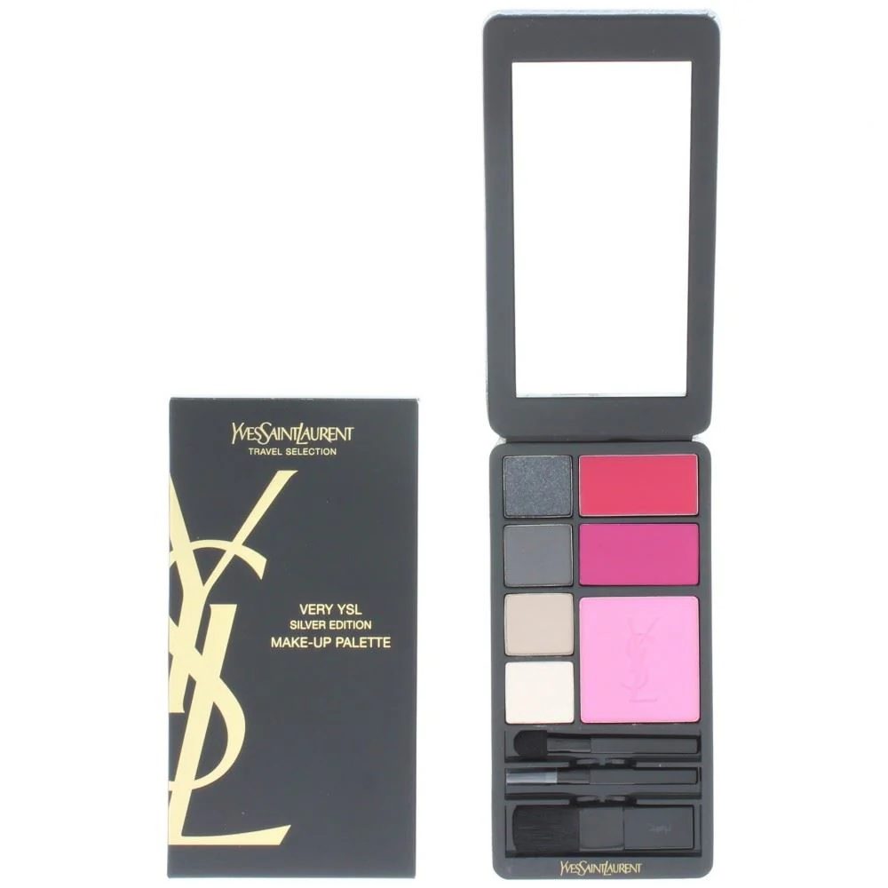 YSL Very YSL Make Up Pallet Silver Edition: 1X Blush Busher 4.5g, 2X